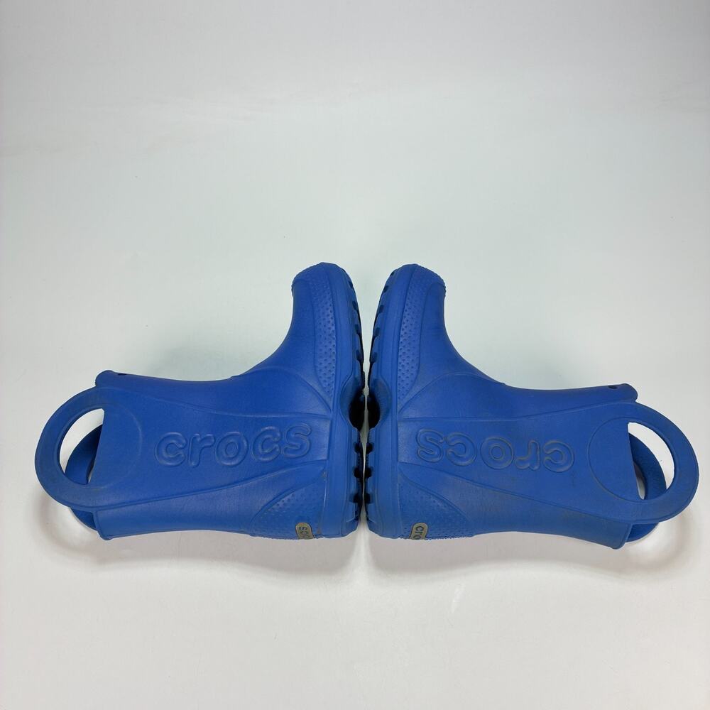 Crocs Handle It Cerulean Blue Mid Calf Pull On Waterproof Rain Boots Kids Sz 12 - Picture 6 of 9